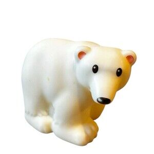 Fisher Price Little People POLAR BEAR Zoo Animal Noah's Ark Arctic White Animal